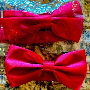 Deep Red Bow ties